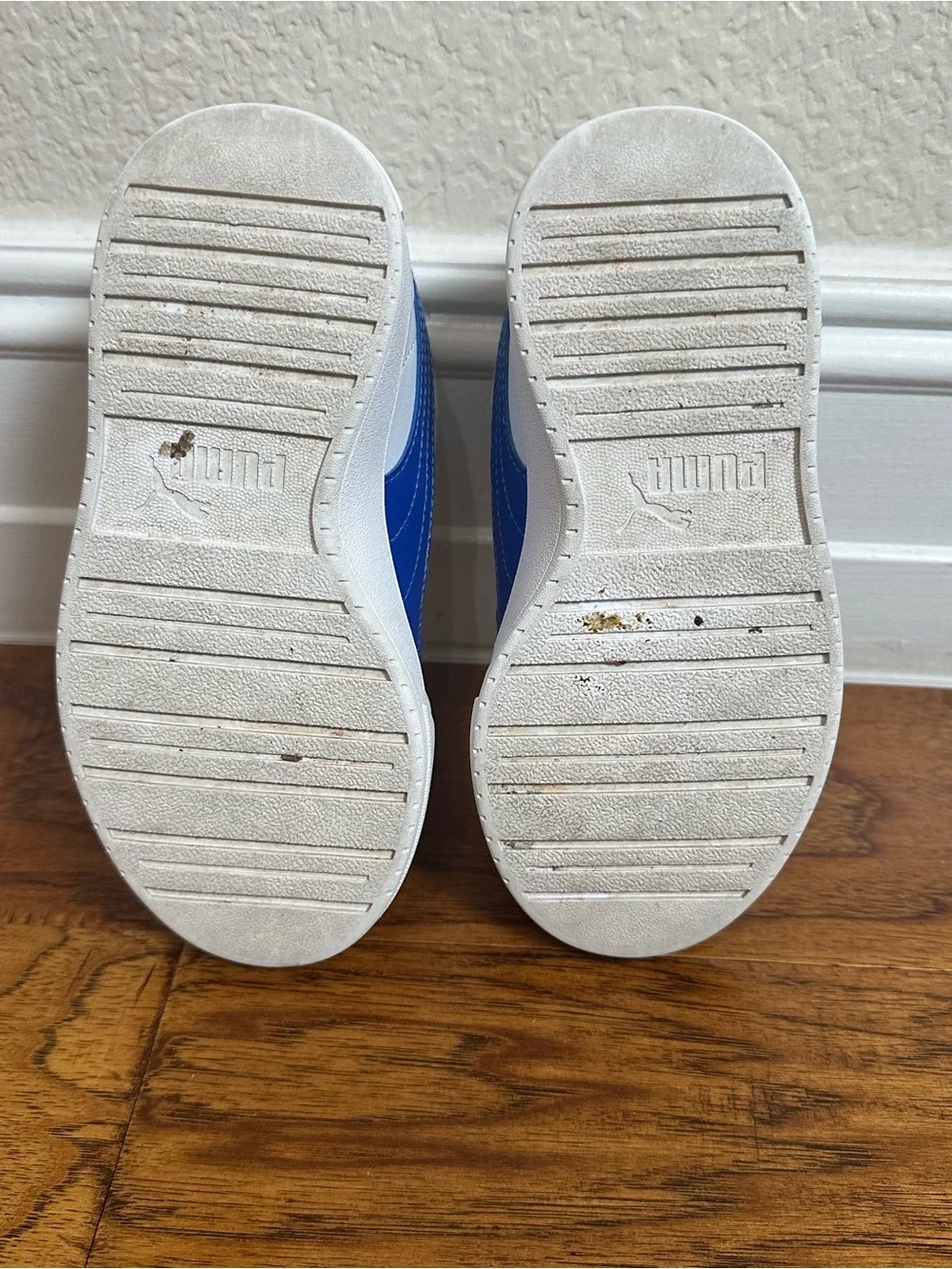 Puma Kids White Blue Sneakers Youth US 12C Casual Shoes
